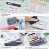 Pencil Bags NBX Whiteboard Eraser Transparent Standing Anime Pen Case Kawaii Stationery Pencilcase School Supplies for Girls Boy 230802