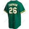 Gaoxin 26 Chapman Baseball Jersey Rickey Henderson Matt Olson Reggie Jackson Sean Manaea Mike Fiers Khris Davis Eis Andrus Jesus Luzardo Custom