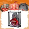 Party Masks Screaming Halloween Decorations Prop Animated Skeleton In Prisoner Scary Skull Cage Voice control Spooky Hanging Ghost 230802