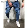 Hommes Jeans Ladiguard Sexy Denim Pantalon Hommes Casual Énorme Poche Pantalon Hommes Mode Hip Hop 2023 Style Européen Demin Pantalon