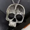 Collane con ciondolo Una splendida collana gotica fatta a mano con teschio di zucchero, gioielli, regalo di Halloween per le donne