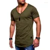 Magliette da uomo T-shirt moda casual T-shirt a maniche corte Slim Custom Brand Fitness Summer Tops