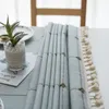 Table Cloth Nordic Fresh Solid Color Art Tassel Square Tea Desk Dining