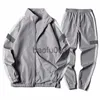 Survêtements pour hommes Dropship Patchwork Set Pria Kasual Hip Hop 2023 Gaya Korea 2 Potong Set Pakaian Pria Streetwear Olahraga Kebugaran Pria J230803