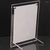 Frames 5/6/8/12inch Acrylic Po Certificate Camp Poster Display Stand Frame Rectangle Picture Paper Holder Tabletop Decoration