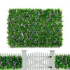 Decorative Flowers Faux Ivy Fencing Panel Artificial Hedges Expandable Fence Privacy Screen For Balcony Patio Outdoor Garden Decor