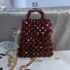 Pärla väska designer märke akryl klar pärla pärlor låda tygväska mini transparenta handväskor kvinnor väskor designer party purses nya