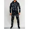 Herrspårsperioder Mäns Tracksuit Herr Military Hoodie Set Camouflage Muskel Male 2022 Autumn Spring Tactical Sweat Top+Jackets Pants 2 Pieces Set J230803