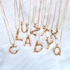 Pendant Necklaces Alphabet 26 Letters Diy Letter Necklace Boho Natural Cowrie Shell For Women Bohemian Femme