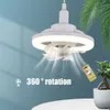 Electric Fans 30/60W Ceiling Fan With Led Light And Remote Control Rotation Cooling Electric fan Lamp Chandelier For Room Home Decor R230803