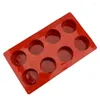 Bakningsformar Diy Cake Mold Muffin Cupcake Pan 3D Handgjorda runda silikonform 8 Hål Chokladkex