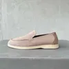 Loro Piano Loro Pianaa Flat Walking Shoes Summer Lp 2023 Bottom New Cow Tendon Soft Sode Slip on Bean Shoes Hool Wool Slater-on Shoe mâle chaussures