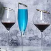 Copas de vino Fantasía creativa Boca oblicua Vidrio rojo Hogar Cristal Cóctel Champán Personalidad Copa