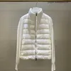 Designer de inverno homens moda jaquetas de lã de malha e 90% pato branco para baixo estofamento retalhos zíper até cardigan homem casacos de outono