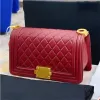 Top Designer Bag Lewk Letters Solid HASP талия сцепление цепочка Проверка велюра Двойная квадратная полоса