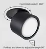 Luzes de teto Downlights LED reguláveis Anti-reflexo Rotação dobrável Lâmpada embutida 9W 12W 15W 20W 110V 220V Driver COB Spot
