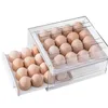 Nevera de almacenamiento para cocina, soporte para huevos, ahorra espacio y está hecho de Material duradero de alta calidad, estante de exhibición para huevos, organizador de contenedores