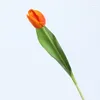 Flores decorativas 15 pçs real touch tulipa flor artificial pu látex buquê de alta qualidade casamento festa em casa falso