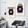 Canvas målning Popmusikalbum Vinyl Minimalistiska affischer och tryck väggkonst Bildgåvor till vän hemrumsdekor ingen ram w06