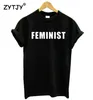 Damska koszulka feministyczna różowa litery drukują kobiety Tshirt Casual T Shirt for Lady Girl Top Tee Hipster Tumblr Drop Ship HH2031 230802