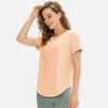 Actieve shirts dames losse yoga korte mouwen ademende hardloopblazer casual T-shirt stretch droge gymkleding