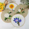 Chinese Style Products DIY Embroidery Flower Materials Package Embroidery Hoop Handmade Cross Stitch Kits For Beginners bordado Decor Sewing Supplies R230803