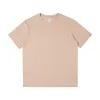 T-shirt à col rond décontracté en coton de couleur pure d'été blanc