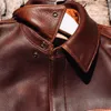 Herrenjacken Tailor Brando A2, asiatische Größe, super hohe Qualität, echtes, schweres, unbeschichtetes, dickes Leder-Bomberjacke, Vintage-Herrenjacke, 230802