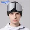 Skibril COPOZZ Merk Skibril Mannen Vrouwen dubbele lagen grote Snowboard Goggles Anti-condens UV400 Skate Skiën Snowboard Goggles 230802