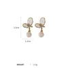 Dangle Earrings Siliver Trending Butterfly Water Drop For Women 2023 Luxury French Girls Party Wedding Jewellery