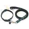 Dog Collars Cute Print Leash Pet Traction Rope Puppy Collar Set Multiple Colors Adjustable Cat Accessories Supplies 1.2M