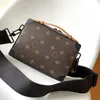 Bolso de caja de diseñador de moda Bolso de hombro estampado de cuero para hombre y mujer Bolso bandolera portátil Bolso tejido vintage # 45935