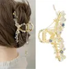 Women Starfish Pearl Tassel Hair Clip Shell Star Fringe Hair Claw Gold Cross Geometric Hairpin Alloy Hair Accessories