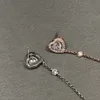 Boucles d'oreilles pendantes de luxe JBrand Designer Top en argent sterling oy Coeru 0,15 carat en forme de coeur unique Zircon gland chaîne boucle d'oreille un pièces pour les femmes bijoux cadeau de fête