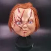 Máscaras de festa Scarred Chucky Látex Mask Childs Play Seed of Chucky Holiday Horrors Ornament | Chucky Head L230803