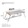 Table de camping portative et détachable de meubles de camp avec la connexion d'IGT pour le réchaud pliant en acier de BBQ extérieur