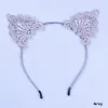 Christmas lace cat ears headband baby girls women sticks party performance European and American accessoriesZZ