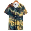 Herren T-Shirts Camouflage Gradient Baseball Unisex Sommer Kurzarm T-Shirt Mode Streetwear Kleidung Cardigan Top 4XL