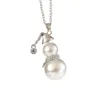 Chains Fashion Cute Snowman Pearl Necklace Women's Long Sweater Chain Year Gift Classic For Women Collar