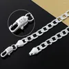 Chains 925 Sterling Silver Necklace For Men's 16/18/20/22/24 Inches Classic 8MM Chain Luxury Jewelry Wedding Christmas Gifts