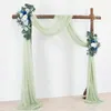 Curtain 50 570cm Tulle Draping Wedding Arch Drape Chiffon Sheer Ceremony Reception Drapery Backdrop Party Swag Hanging Decor