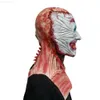 Maschere per feste Halloween Spaventoso Bloody Skull Joker Maschera Cosplay Horror Clown Doppio strato Scheletro Demone Killer Casco in lattice Costume da festa Pr L230803