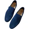 Loro Piano Shoe de qualité supérieure Classic Loro New Piana Leather Lefu Chaussures masculine Suede Lazy Chaussures Flat Casual Shoes High Quality