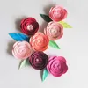 Dekorative Blumen DIY Mini Papier Künstliche Hochzeit Fleurs Artificielles Hintergrund Rose 7PCS 6 Blätter Schlafzimmer Wand Deco Mix