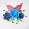 Dekorative Blumen DIY große Papier riesige Rose Fleurs Hintergründe 3PCS 6 Blätter 2 Ohren für Babyparty Kindergarten Kindergeburtstag Video