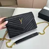 Luxury fashion designer bag Women's bag Women's crossbody bag hobo Shoulder bag Handbag Wallet Original box Genuine leather messenger chain High-quality black