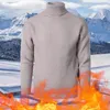 Men's Sweaters Warm Sweater Top High Collar O-neck Long Sleeve Loose Chunky Knitted Pullover Jumper Soft