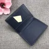 Donna Uomo Portamonete portamonete portamonete portamonete Porta carte di design di lusso in tela marrone Portafoglio in vera pelle con scatola