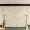 Decorative Flowers Artificial Flower Wall Panels 24'' X 16'' 3D Silk Hydrangea Floral Panel For Po Background Home Party Wedding Backdrop