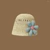 Wide Brim Hats Korean Handmade Straw Hat For Women Japanese Small Fresh Sunshade Spring And Summer Outings Sunscreen